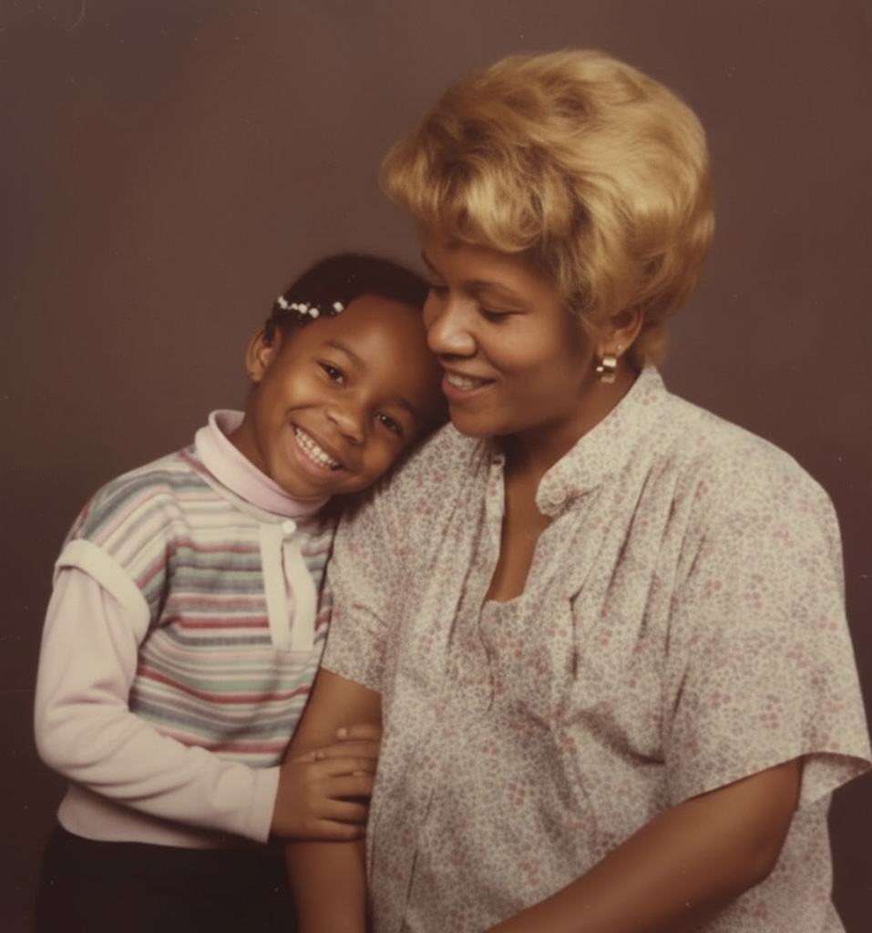Mother and daughter embracing